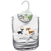 Wholesale - 5pk MOOSE W/GREY TRIM BIBS C/P 72, UPC: 191655235593